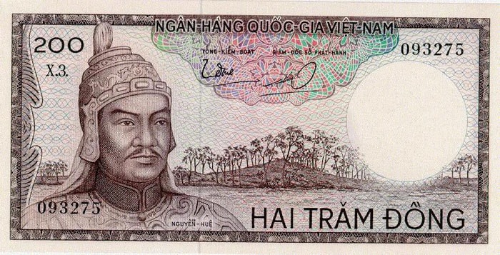 Chân dung vua Quang Trung trên giấy bạc. Ảnh: Internet