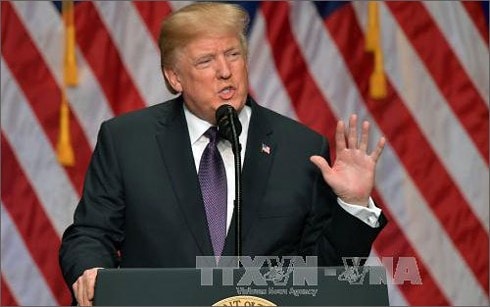 Tổng thống Mỹ Donald Trump phát biểu tại Nhà Trắng ngày 18/12. Ảnh: AFP/ TTXVN