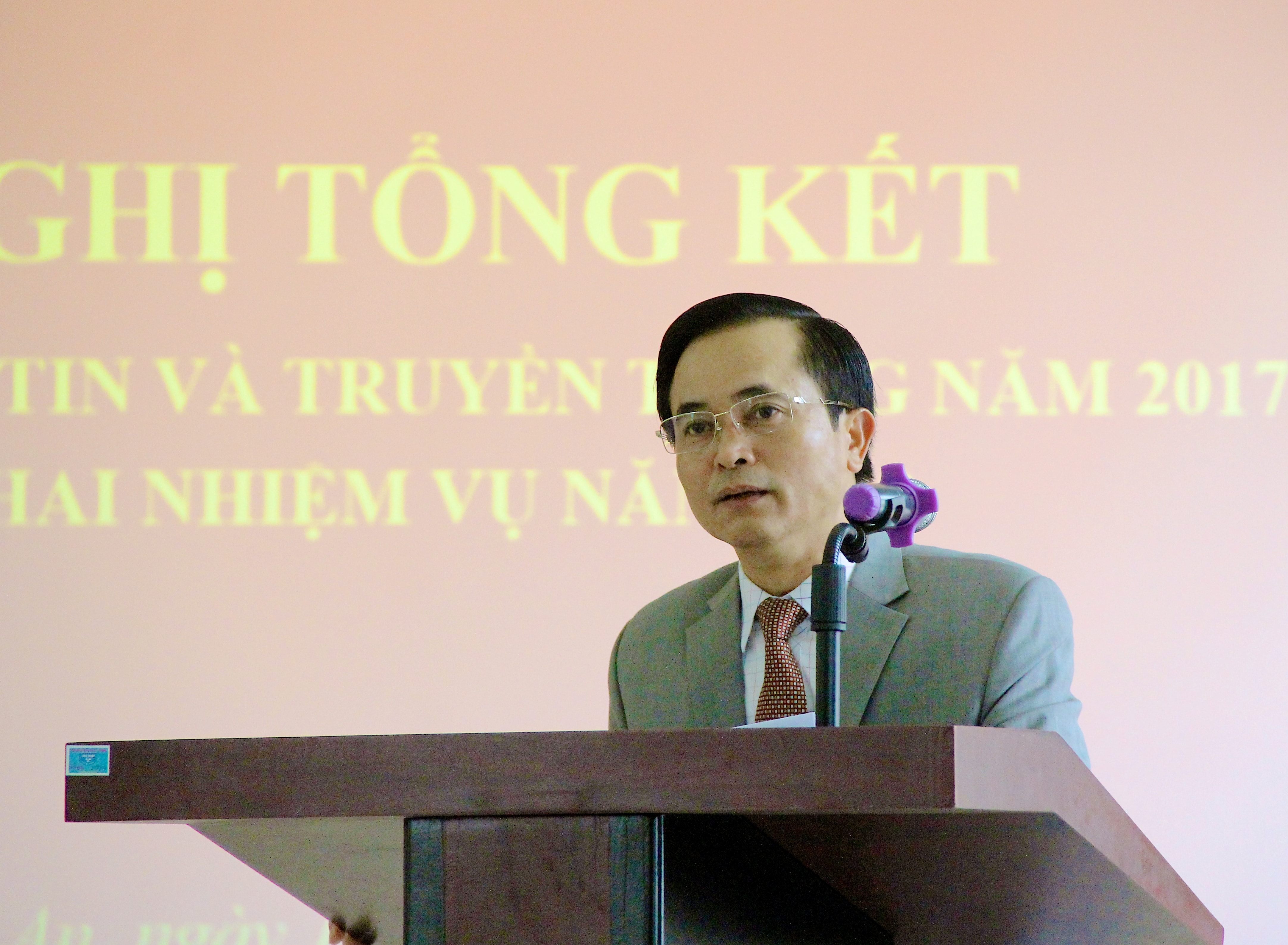 Phó Chủ tịch UBND tỉnh Lê Ngọc Hoa phát biểu tại hội nghị. Ảnh: Mỹ Nga. 