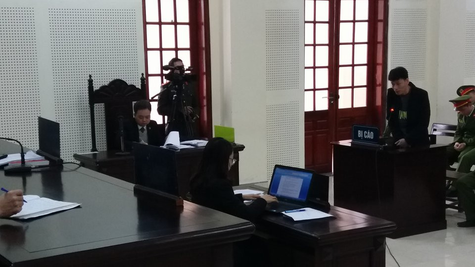 Bị cáo Nguyễn Văn Oai tại phiên sơ thẩm. Ảnh: P.V