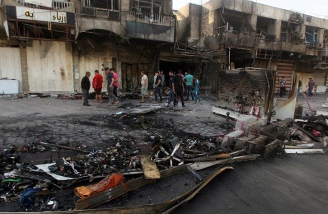 Hiện trường một vụ đánh bom ở Baghdad. Nguồn: iraqinews.com