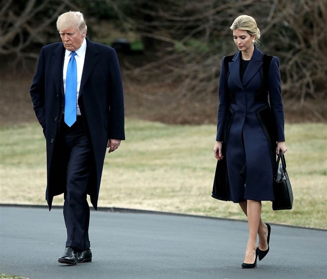 Ivanka (phải) sẽ chính thức đảm nhiệm vai trò trợ lý cho Tổng thống Trump. Ảnh: Getty.