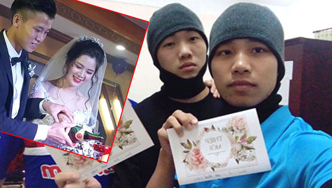 Cầu thủ U23 Việt Nam tiếc vì không về dự lễ cưới Quế Ngọc Hải. Ảnh: FB