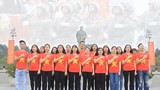 Sinh viên Nghệ An hát “Tiến quân ca” cổ vũ cho U23 Việt Nam