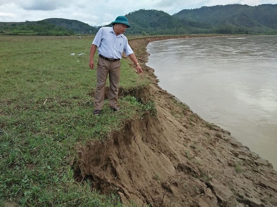 Đoạn sông Lam, nơi phát hiện thi thể ông Trại. Ảnh: Đình Hà