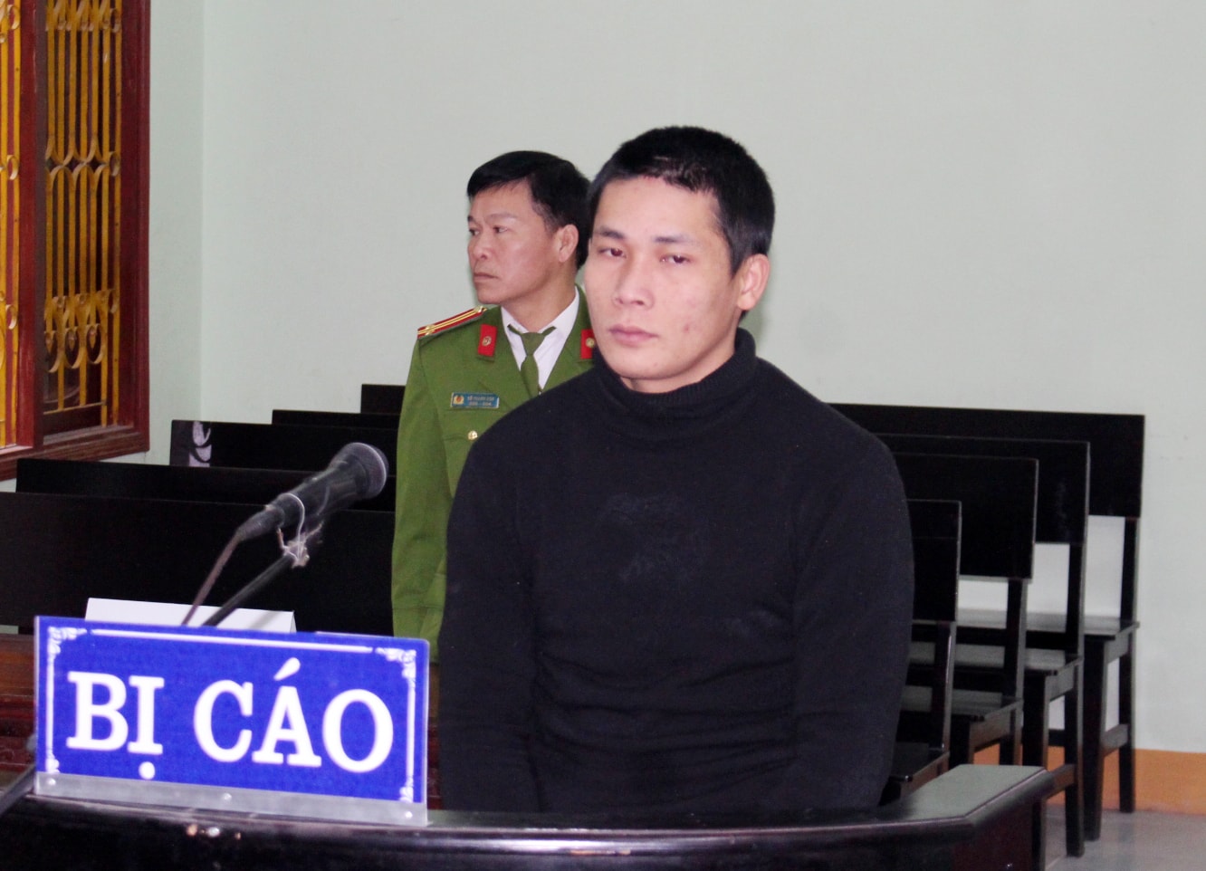 Lô Văn Lê tại tòa. Ảnh: Phan Giang