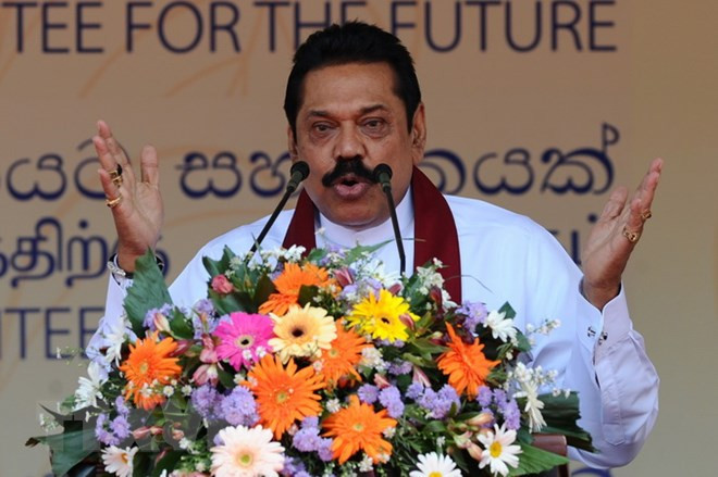 Cựu Tổng thống Mahinda Rajapakse. Nguồn: AFP/TTXVN