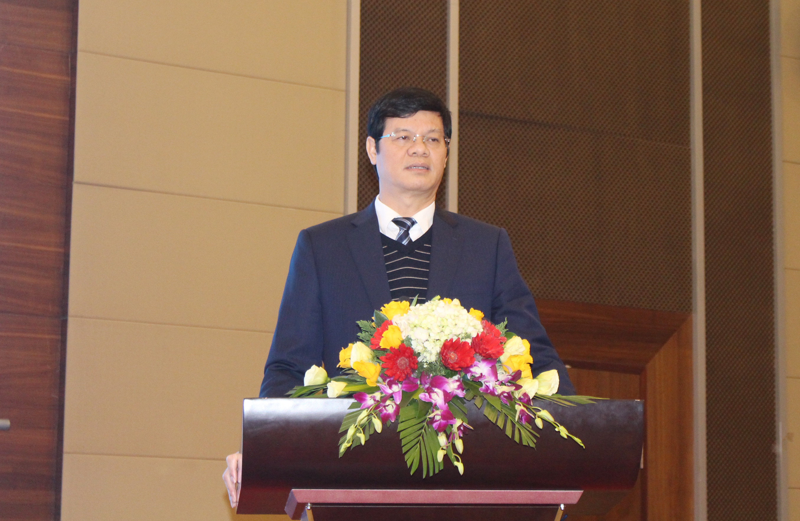 Đồng chí Lê Xuân Đại phát biểu tại hội nghị. Ảnh: Phước Anh