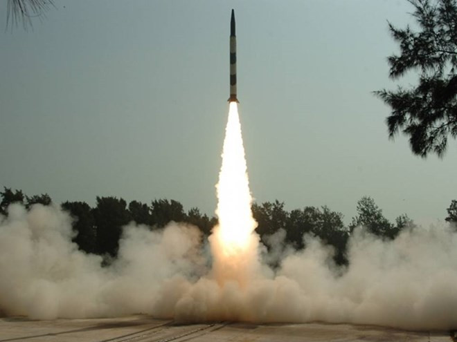 Tên lửa đạn đạo đất đối đất Agni-I. (Nguồn: thehindu.com)