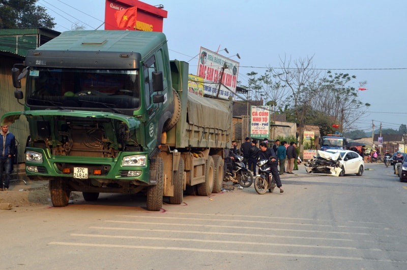 Hiện trường vụ tai nạn. Ảnh: Xuân Thủy