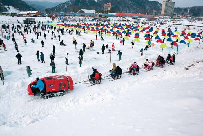 Đến Pyeongchang bạn sẽ choáng ngợp với cảnh quan thiên nhiên thơ mộng, tuyết phủ trắng xóa và trải nghiệm các hoạt động thú vị tại khu trượt tuyết đẳng cấp Alpenisia đẳng cấp quốc tế với sáu đường trượt mọi cấp độ, nơi bao quát toàn cảnh cao nguyên Daegwallyeong với bộ phim Trái tim mùa thu; khu trượt tuyết Yongpyong gắn liền với lịch sử phát triển môn thể thao lâu đời và là bối cảnh của bộ phim Bản tình ca mùa đông ; hay khu trượt tuyết Phoenix sở hữu trạm trượt tuyết lớn nhất châu Á cùng cơ sở vật chất đạt tiêu chuẩn quốc tế và 17 dốc trượt hấp dẫn,…