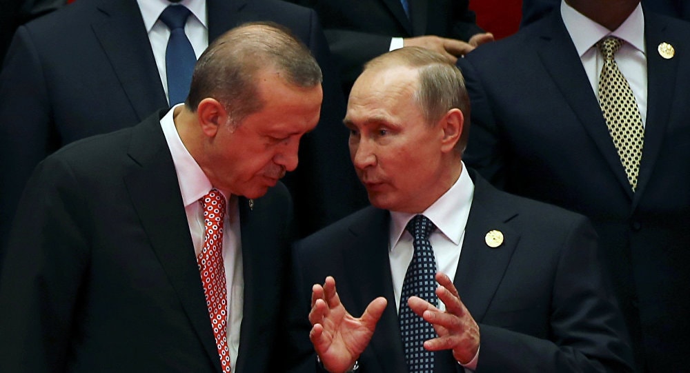 Tổng thống Nga Vladimir Putin và Tổng thống Tayyip Erdogan đã điện đàm về Syria. Ảnh: Reuteur