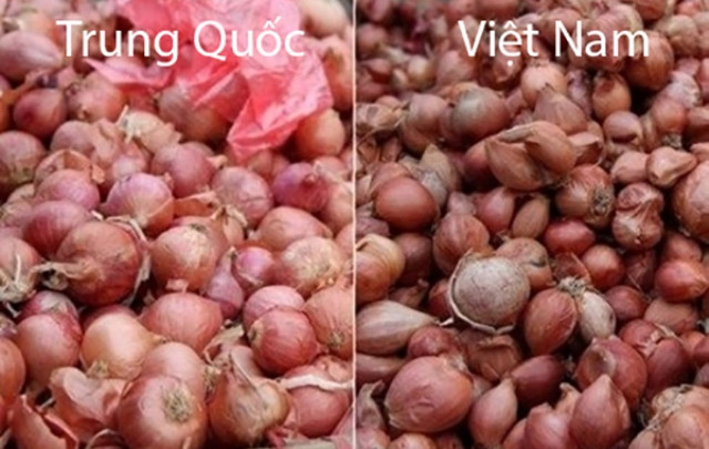 *Hành khô Việt Nam: Thường có vài tép trên một củ, thơm, lớp vỏ dày.* Hành khô Trung Quốc: Củ to, thường chỉ có 1 tép, màu đỏ nhạt, không thơm, vỏ mỏng.