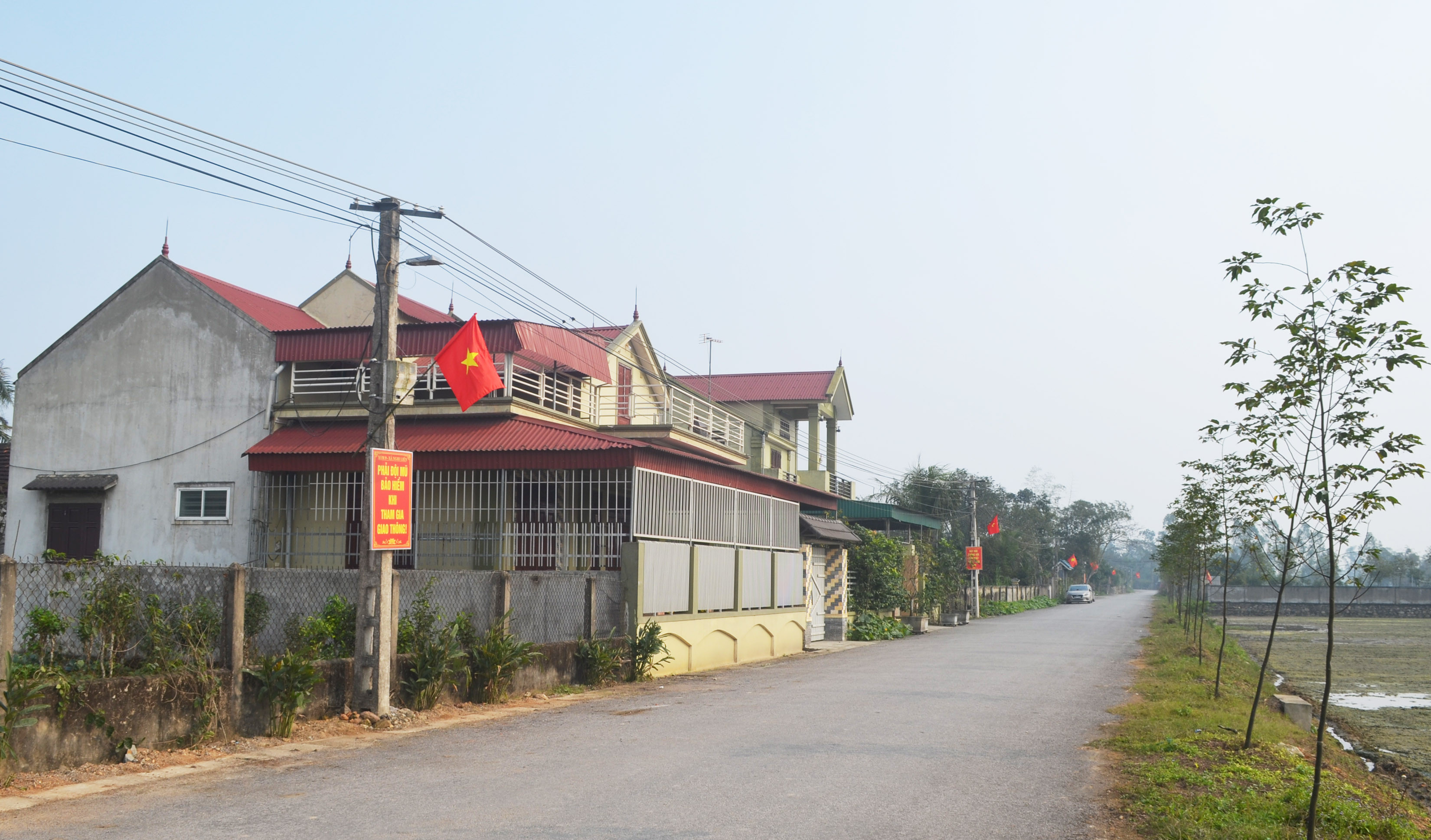 Xóm 17, xã Nghi Liên phong quang, sạch sẽ trước ngày đón Tết Nguyên đán 2018. Ảnh Nhật Lân