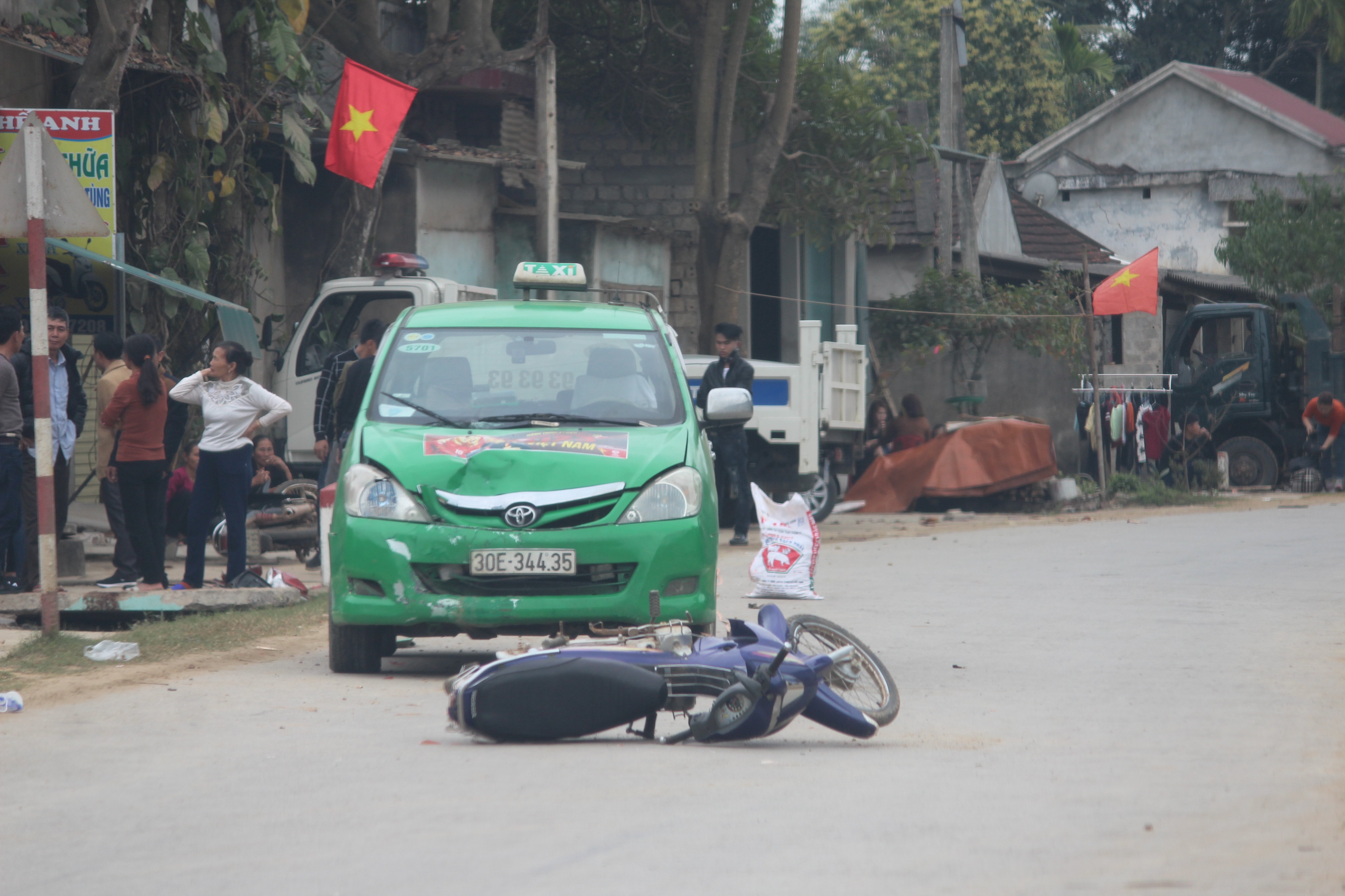 Hiện trường vụ tai nạn. Ảnh: Quốc Khánh