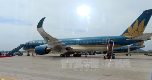 Máy bay Airbus A350XWB của Vietnam Airline.