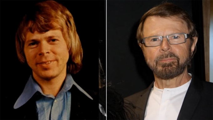 Bjorn Ulvaeus thời ABBA và hiện tại.