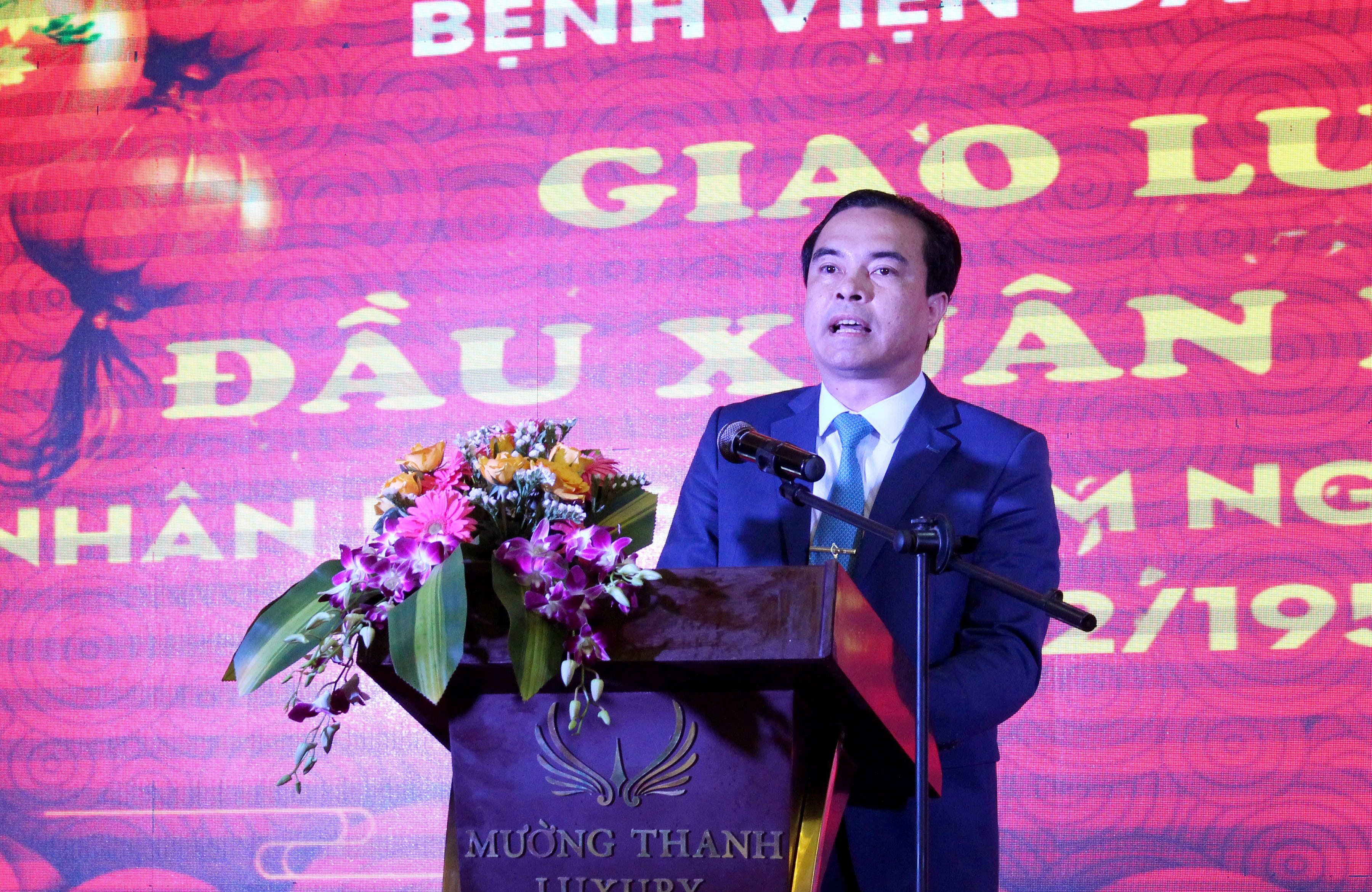 Bác sĩ CKII Nguyễn Hồng Trường - Phát biểu tại buổi lễ. Ảnh: Đinh Nguyệt