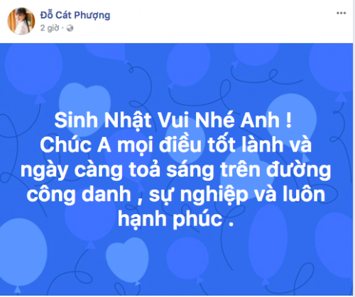 Cát Phượng chúc mừng sinh nhật Kiều Minh Tuấn