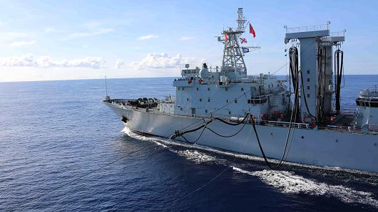  Một tàu hải quân Trung Quốc tại vùng biển phía Tây Ấn Độ Dương. Ảnh: Getty