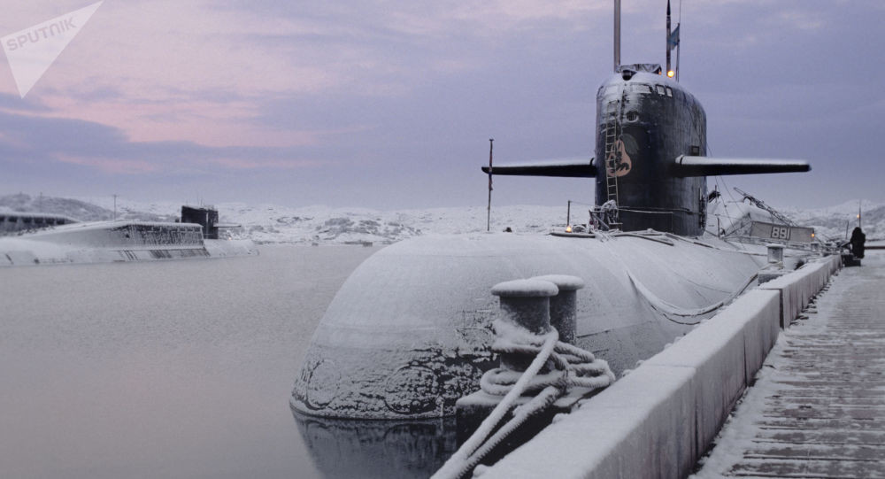 Tàu ngầm hạt nhân của hạm đội Biển Bắc. Ảnh: Sputnik