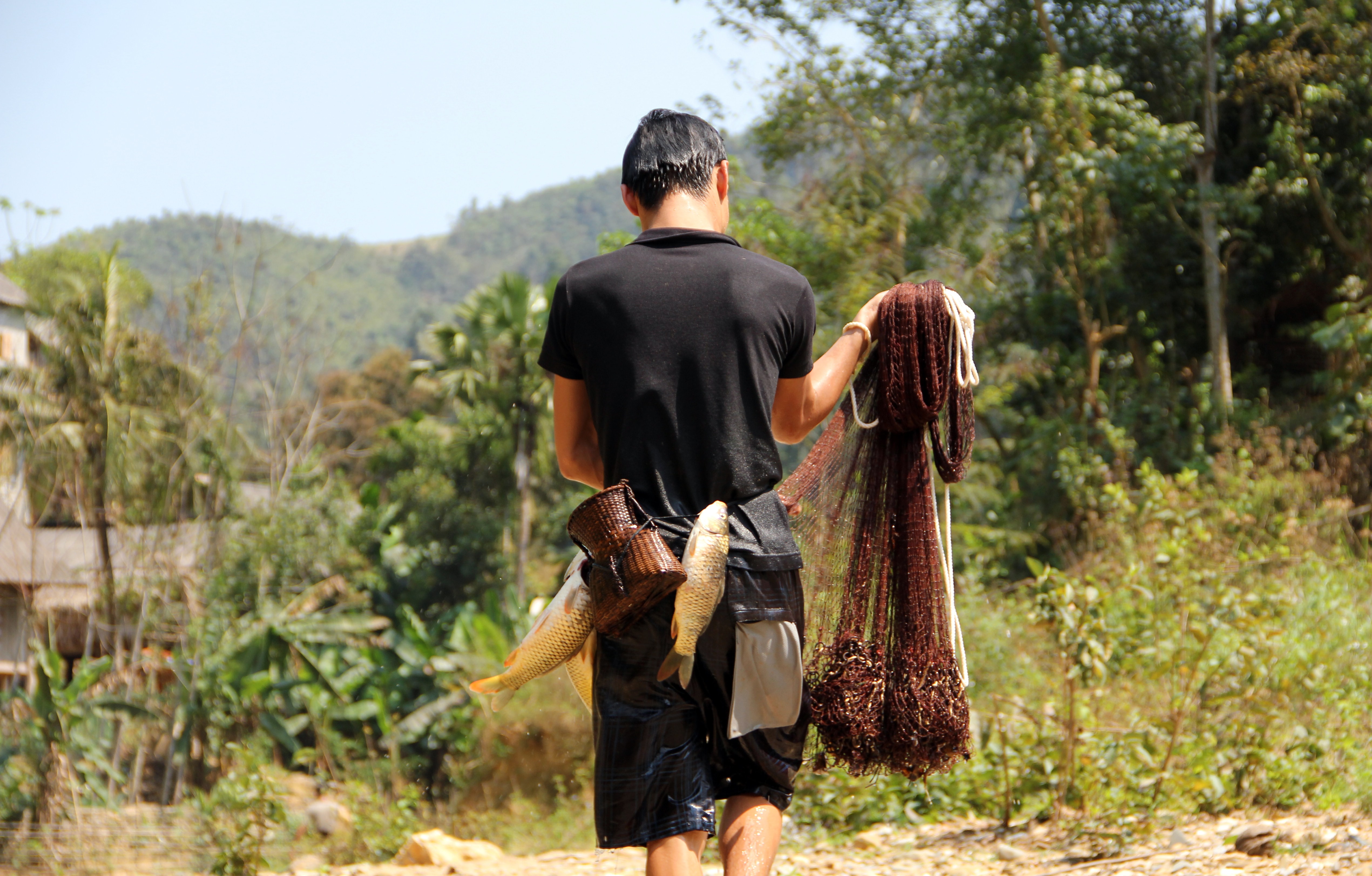 Buổi quăng chài sẽ diễn ra vào khoảng 3 đến 4h đồng hồ. Sẽ có người nặng vai và cũng có người không được gì nhưng mọi người đều hết sức vui vẻ. Sản phẩm đánh bắt về cho người dân đồng bào Thái nơi đây một bữa với những món ăn từ cá rất ngon lành.