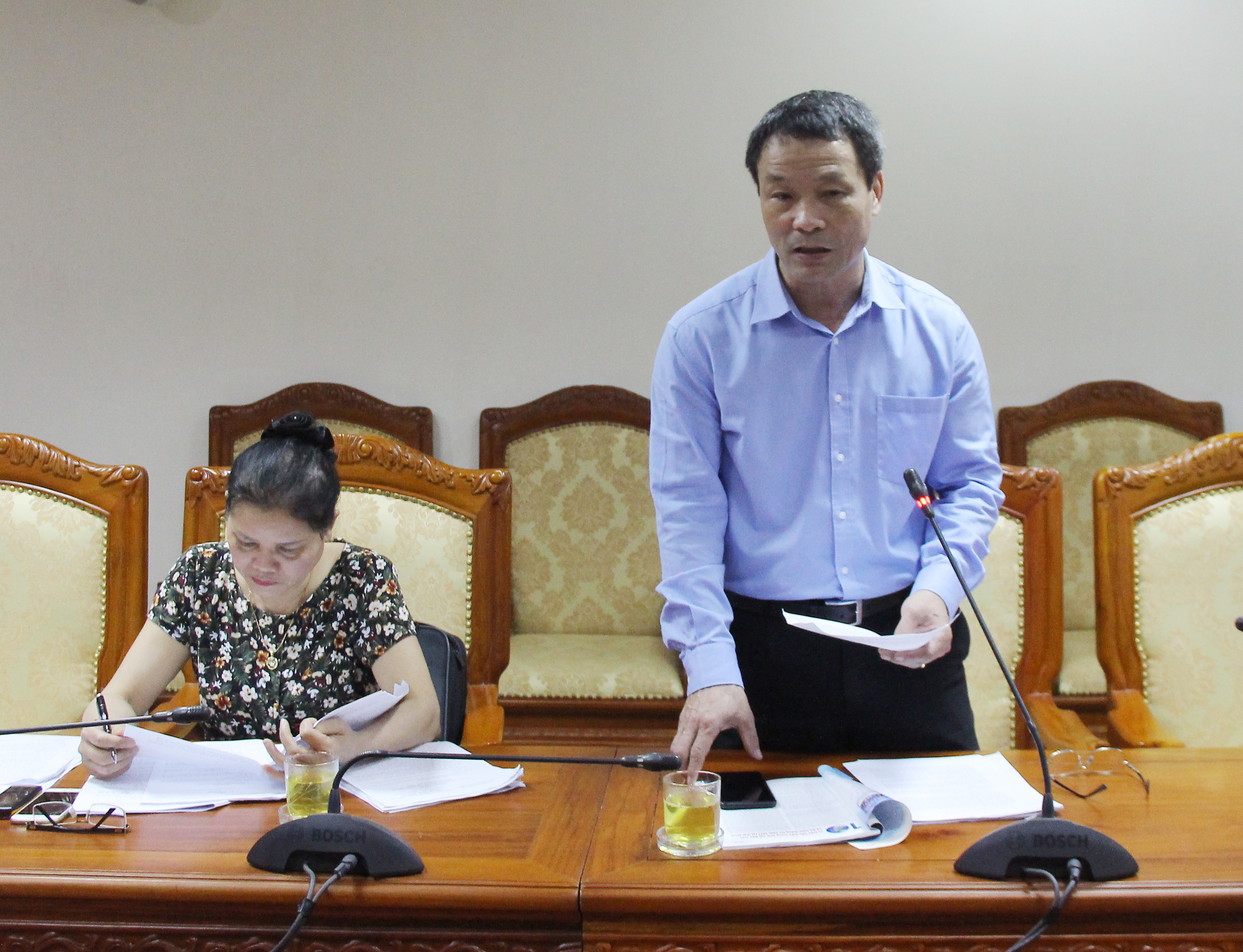 Phó Giám đốc Sở TT&TT Nguyễn Bá Hảo phát biểu tại buổi lễ