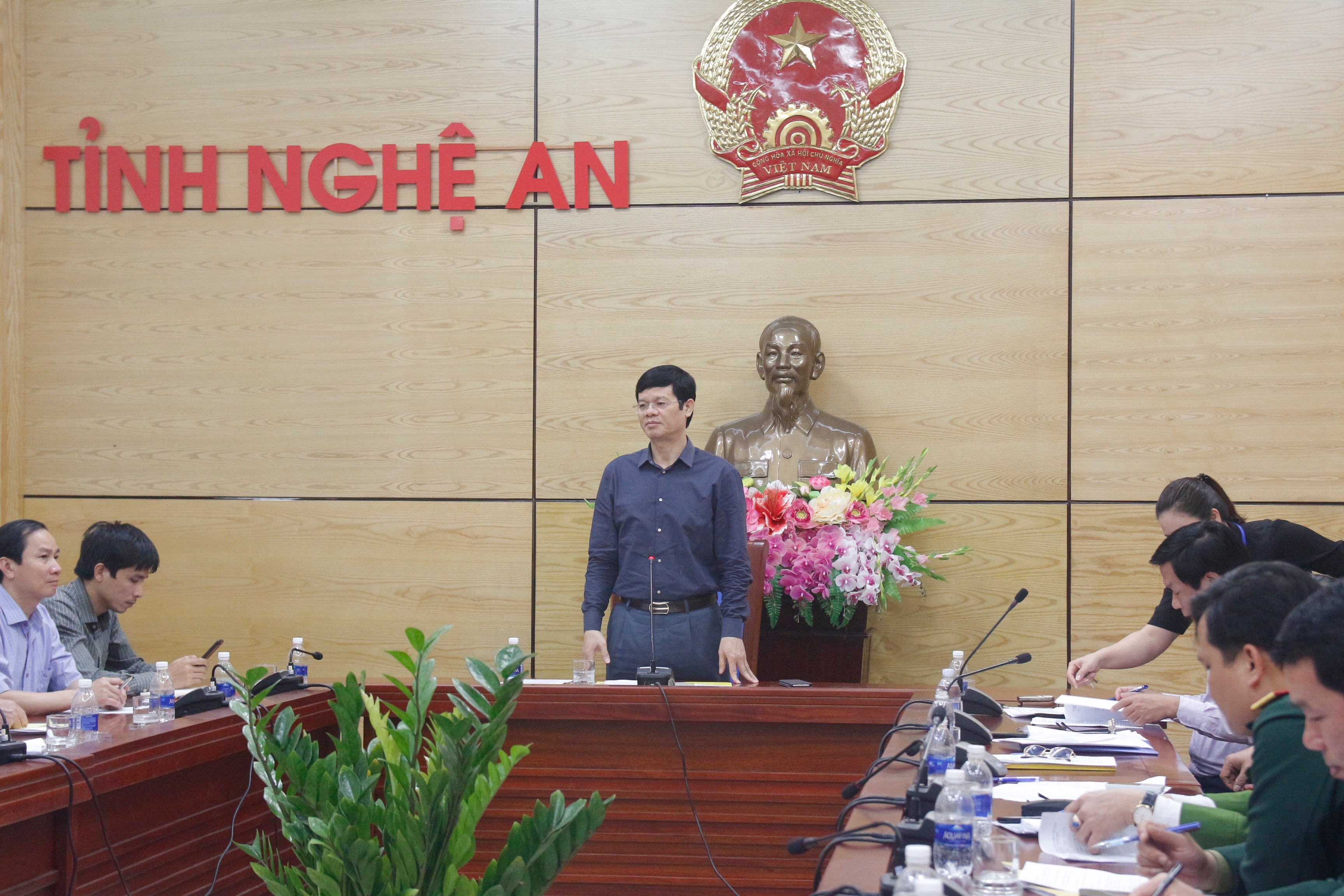 Đồng chí Lê Xuân Đại kết luận tại cuộc họp. Ảnh: Thanh Nga