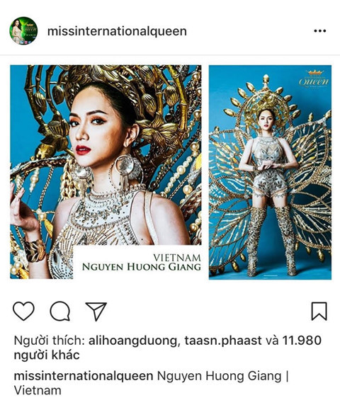 Hương Giang dẫn đầu bình chọn Hoa hậu Chuyển giới Quốc tế 2018 - ảnh 2