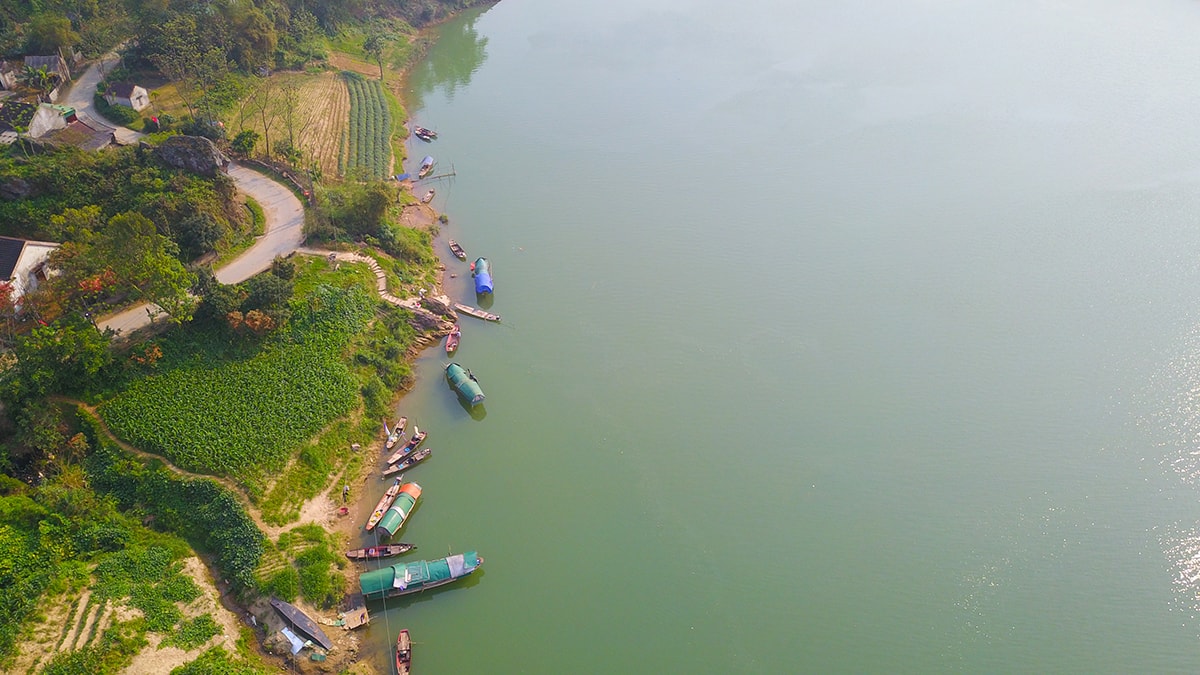 Làng chài Nam Lộc. Ảnh: Trung Hà