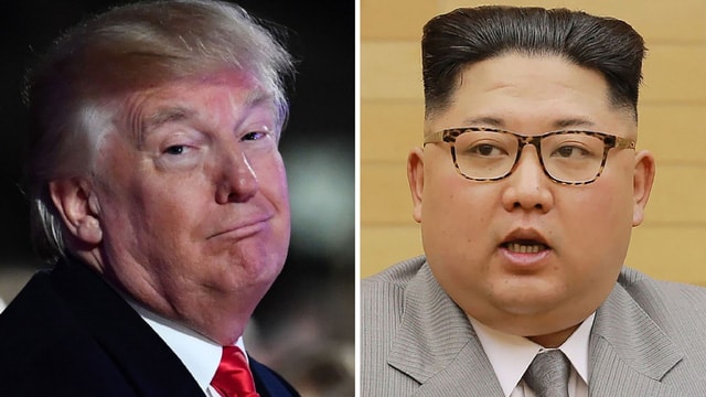 Tổng thống Mỹ Donald Trump và nhà lãnh đạo Triều Tiên Kim Jong Un.  Ảnh: AFP