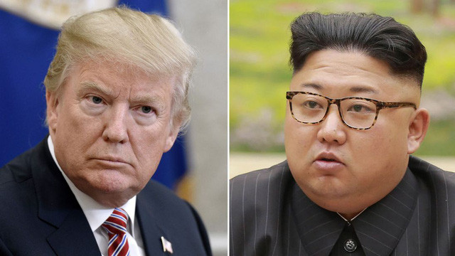 Tổng thống Mỹ Donald Trump (trái) và nhà lãnh đạo Triều Tiên Kim Jong-un.Ảnh: Getty