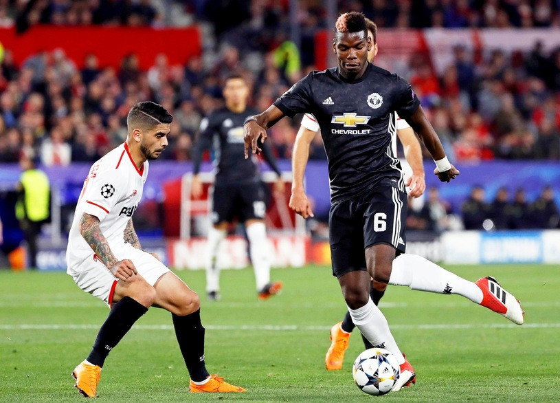 Man Utd bị Sevilla cầm hòa ở lượt đi và cuộc tái đấu này sẽ không có sự phục vụ của “nhạc trưởng” Pogba. Ảnh: Internet