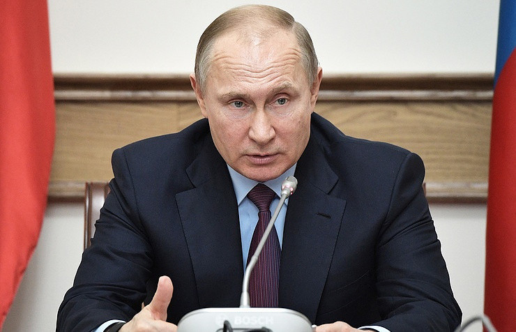 Tổng thống Nga Putin trong buổi tiếp xúc đặc biệt với cử tri ngày 16/3. Ảnh: TASS