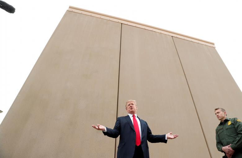 Tổng thống Hoa Kỳ Donald Trump nói trong khi tham gia vào chuyến tham quan các nguyên mẫu biên giới Mỹ-Mexico gần Cảng Nhập Otay Mesa ở San Diego, California, ngày 13 tháng 3 năm 2018