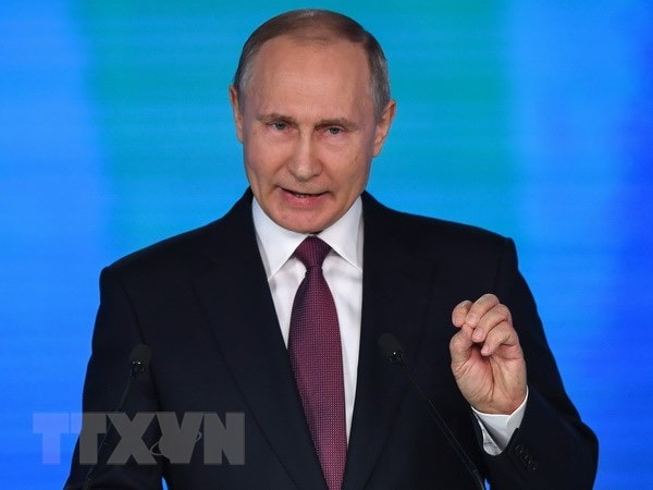 Tổng thống Nga Vladimir Putin. Nguồn: AFP/TTXVN