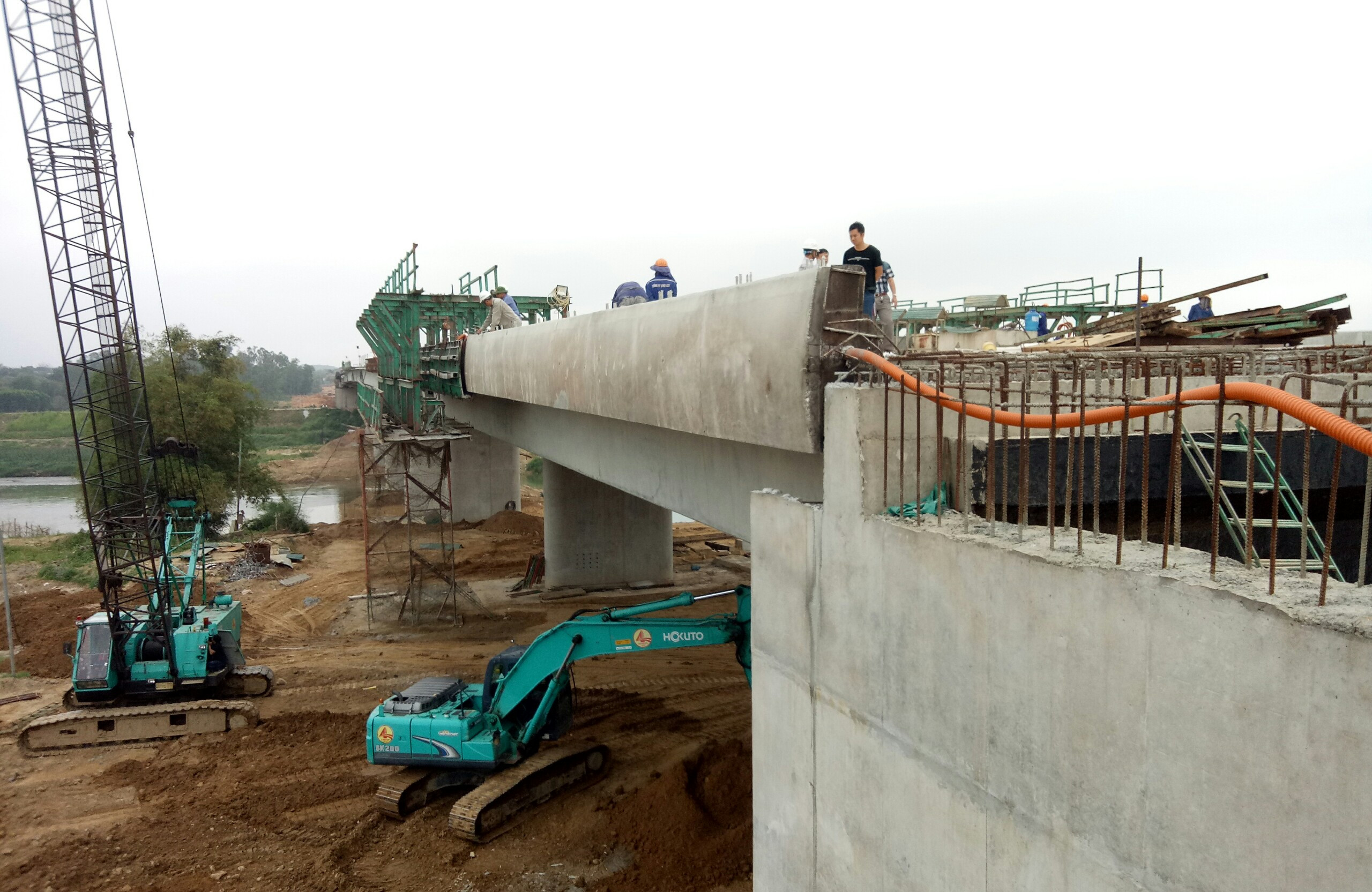 Cầu Hiếu II có tổng mức đầu tư 213 tỷ đồng, thực hiện theo hình thức BT. Ảnh: Quang Huy