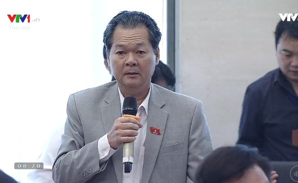 Đại biểu Trương Minh Hoàng (Cà Mau) tại phiên chất vấn.