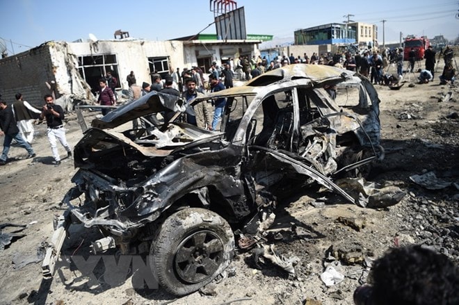 Hiện trường vụ đánh bom tại thủ đô Kabul. Nguồn: AFP/TTXVN