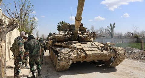 Quân đội Syria ở Đông Ghouta.