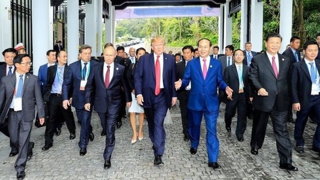 ông Putin đã không thăm chính thức Việt Nam sau Hội nghị Thượng đỉnh APEC 2017 như ông đã từng thực hiện sau khi APEC 2006 kết thúc. Ảnh: The Daily Tribunal.