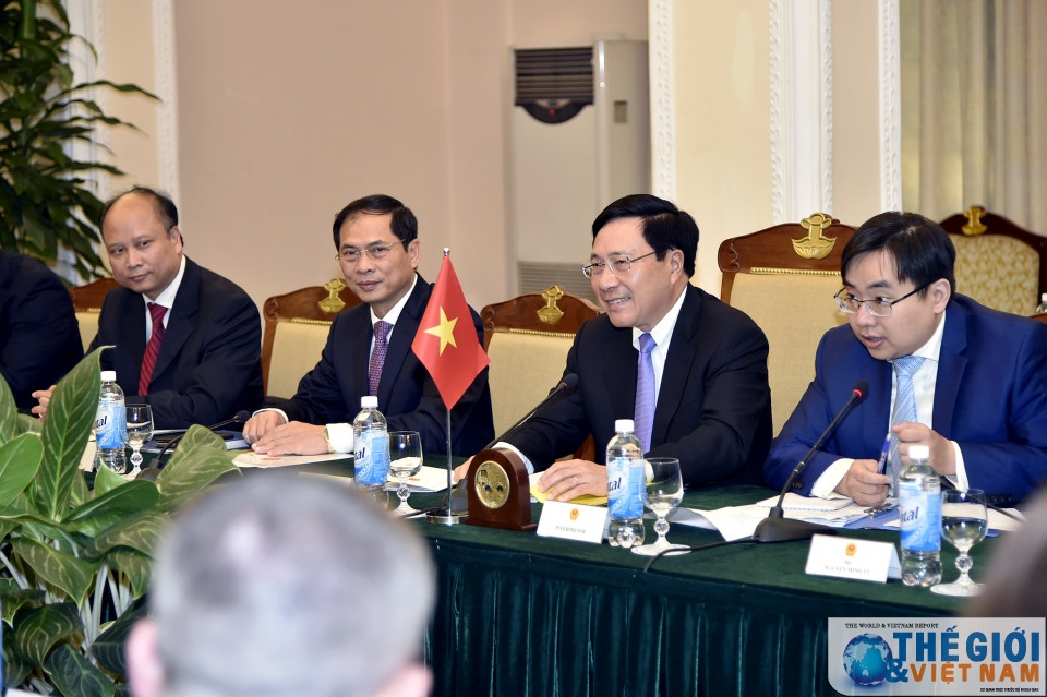 Phó Thủ tướng, Bộ trưởng Ngoại giao Phạm Bình Minh cho rằng, quan hệ hợp tác kinh tế thương mại giữa hai nước đang có những kết quả tốt và hai nước có đang có những điều kiện thuận lợi để đẩy mạnh hơn nữa trong thời gian tới. 