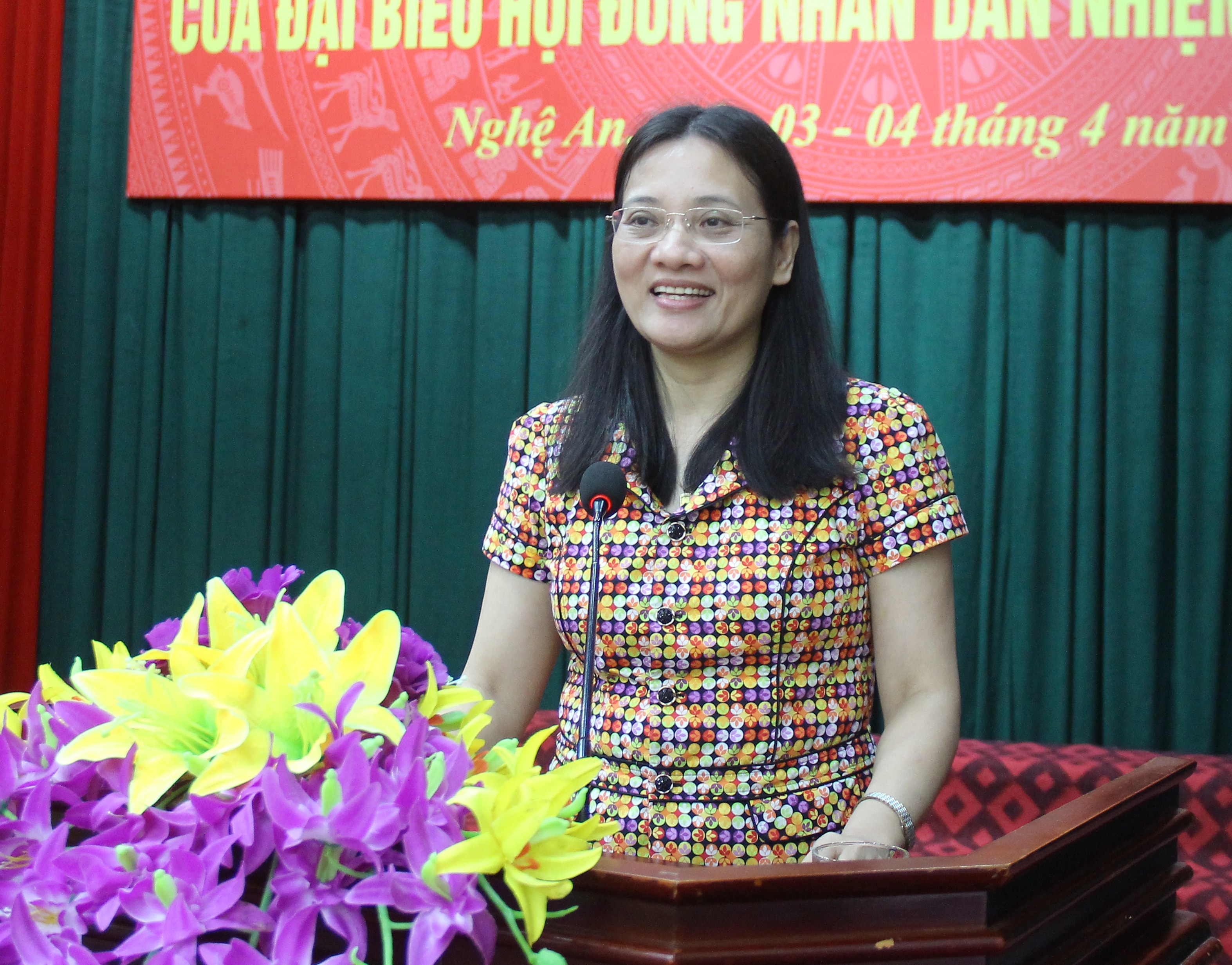 Đồng chí Cao Thị Hiền  - Ủy viên Ban Thường vụ Tỉnh ủy, Phó Chủ tịch HĐND tỉnh, nhấn mạnh: