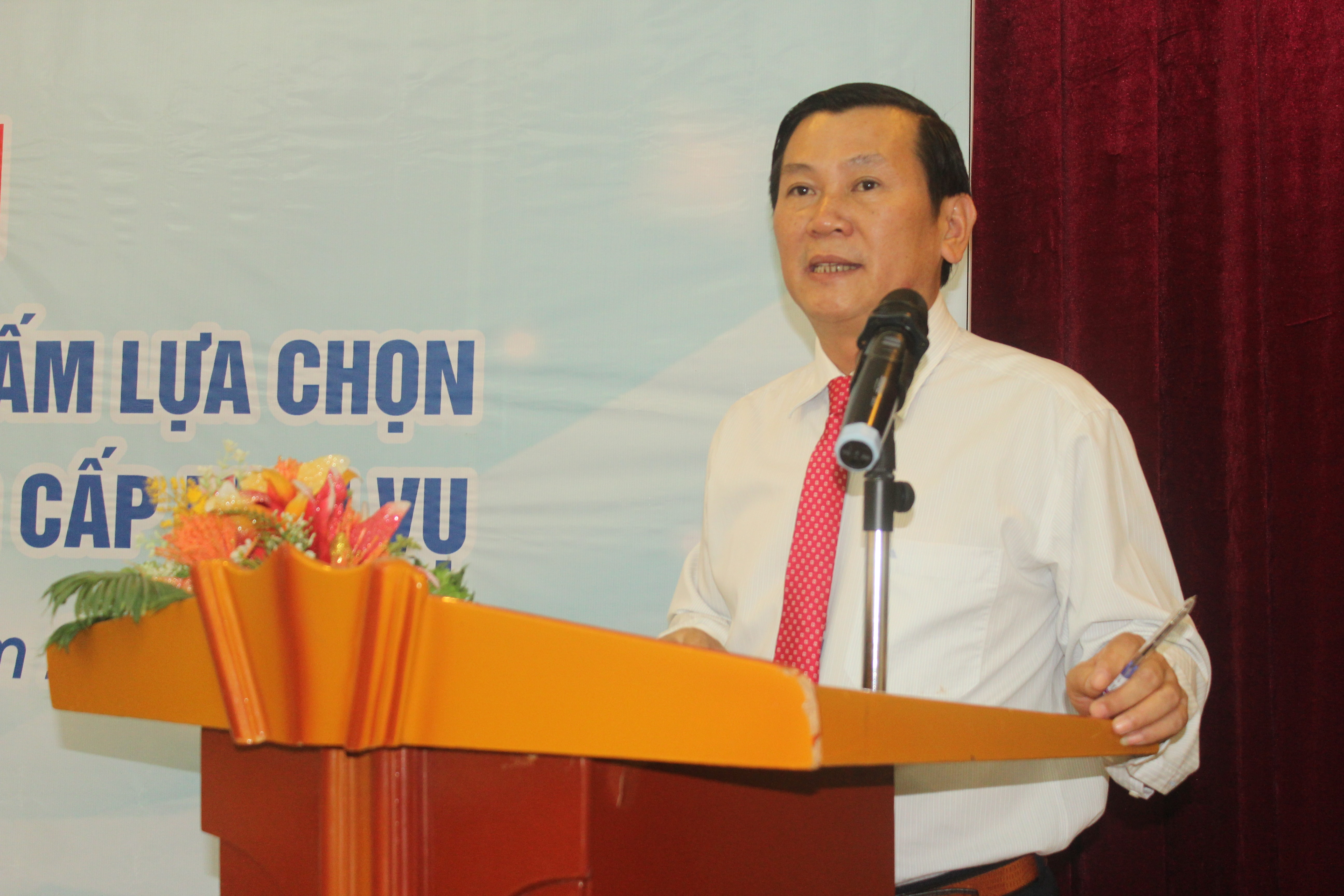 Ông Nguyễn Xuân Trường - Vụ trưởng Vụ cơ cấu và chất lượng dân số khai giảng lớp tập huấn. Ảnh: Quỳnh Trang