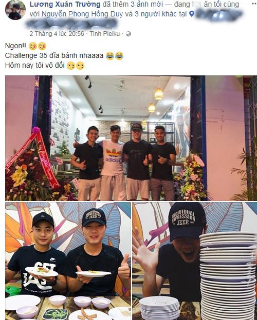 Xuân Trường vô đối trên bàn ăn