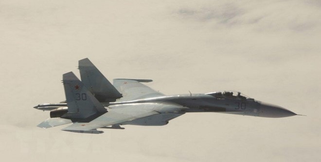 Máy bay Su-27 của Không lực Liên bang Nga. Ảnh minh họa. (Nguồn: AP/TTXVN)