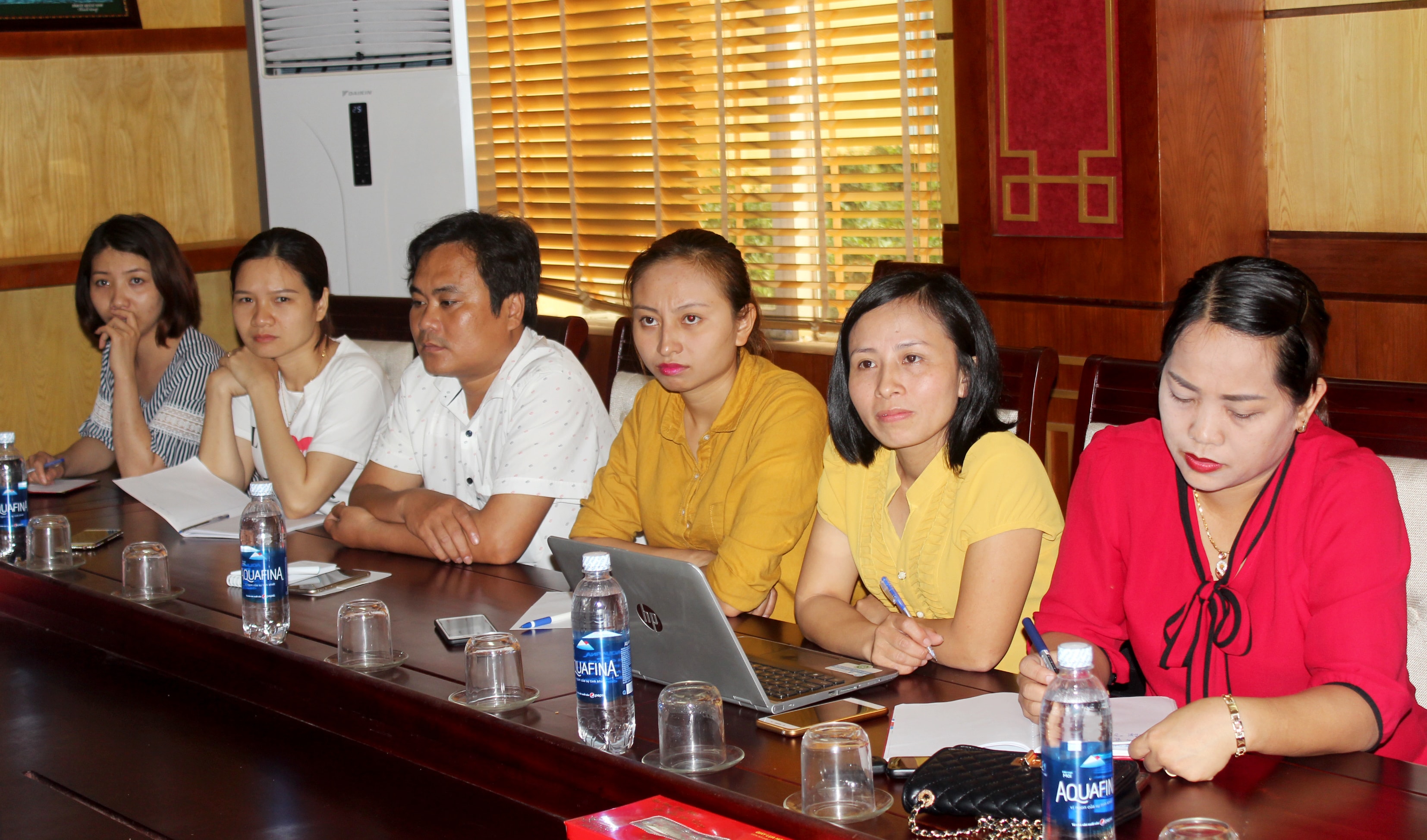 Cán bộ Ban Tuyên giáo và Đài TT-TH các huyện tham gia khóa tập huấn. Ảnh: Nguyên Nguyên