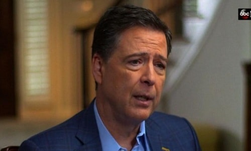 Cựu giám đốc FBI James Comey trong buổi phỏng vấn với ABC. Ảnh: ABC.