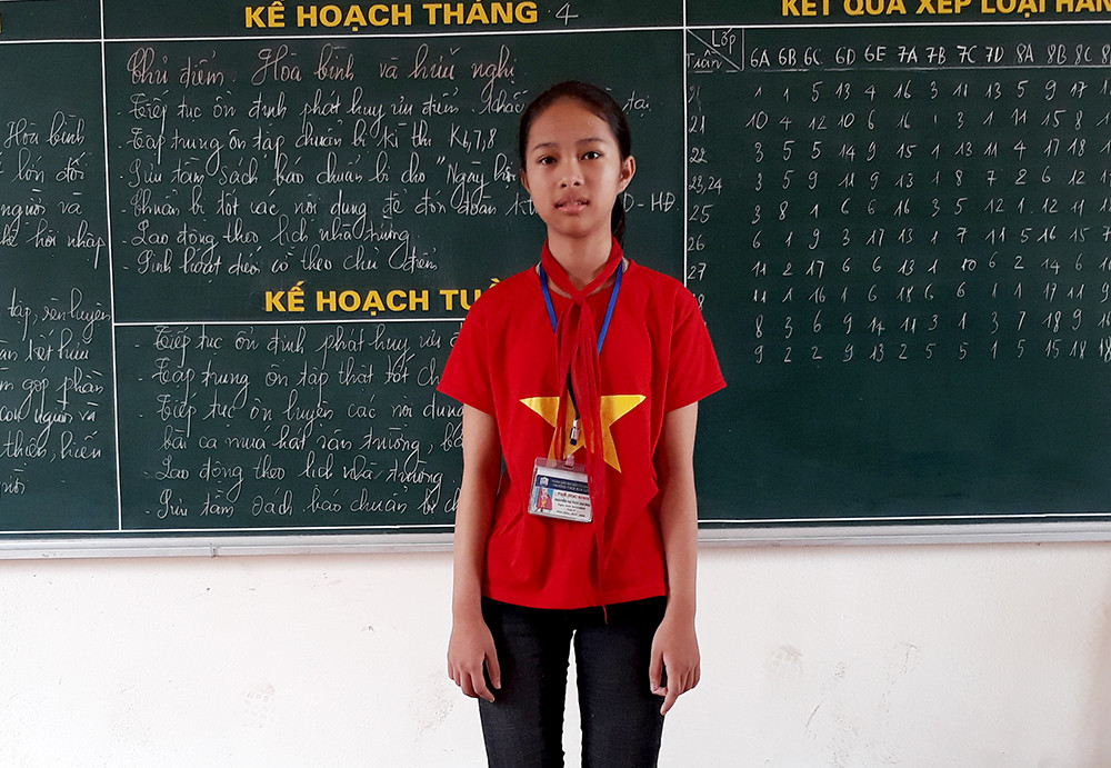 Học trò Nguyễn Thị Thùy Dương. Ảnh - NVCC