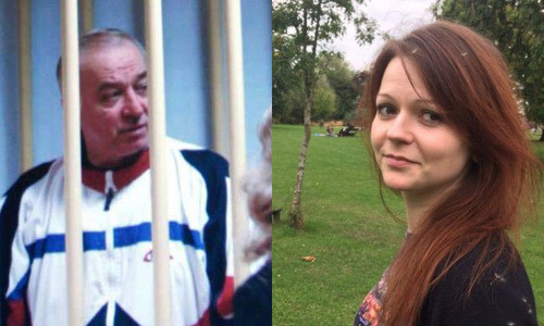 Cựu điệp viên hai mang Nga Sergei Skripal và con gái Yulia. Ảnh: AFP